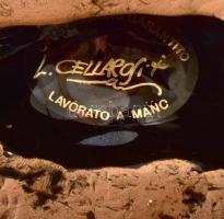 Libero Cellarosi: Lovag. Mázas kerámia, jelzett, hibátlan, m: 25 cm