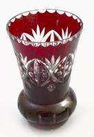 Bordón pácolt váza, minimális pattogzással, m: 12 cm