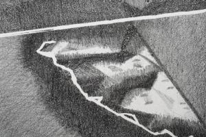 Kósza Sipos László (1943-1989): Geometria (cím nélkül). Litográfia, papír, jelezve jobbra fent, 48×3...