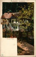 1910 Borszék, Borsec; Villa Pax / villa, spa. O.Z.M. litho (EK)