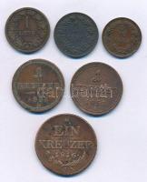 Ausztria 1816A 1kr Cu + 1851A 1kr Cu (2x) + 1879. 1kr Cu + 1881. 1kr Cu + 1885. 5/10kr Cu T:XF,VF Austria 1816A 1 Kreuzer Cu + 1851A 1 Kreuzer Cu (2x) + 1879. 1 Kreuzer Cu + 1881. 1 Kreuzer Cu + 1885. 5/10 Kreuzer Cu C:XF,VF