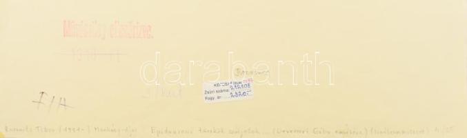 Rozanits Tibor (1931-): Epidauroszi tücskök szóljatok... (Devecseri Gábor emlékére). Linómetszet, pa...