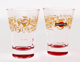 2 darab Martini üveg, 150. évfordulóra, hibátlan, m: 12,5 cm