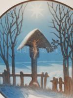 1927 Rosenthal karácsonyi dísztál. Terv.: Theo Schmutz-Baudiss (1859-1942). Jelzett, hibátlan, d: 21...