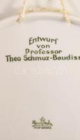1927 Rosenthal karácsonyi dísztál. Terv.: Theo Schmutz-Baudiss (1859-1942). Jelzett, hibátlan, d: 21...