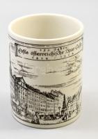 "150 éves az Osztrák Takarékpénztár" emlékbögre, jelzett, m: 10 cm