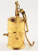 Réz bányászlámpa, m: 13 cm