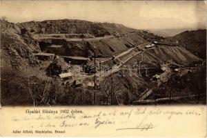 1903 Gyalár, Ghelari; Főbánya 1902. évben, iparvasút. Adler Alfréd fényképész / mine in 190, industrial railway (EK)