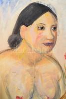 Vinkler László (1912-1980): Női akt. Akvarell, papír, hátoldalán hagyatéki pecséttel, 47,5×34 cm