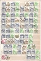 NSZK 1993-2002 automata bélyegek + 1971-2001 füzetbélyegek tépésvariációkkal, teljes lapokkal is, A/4-es berakólap mindkét oldalán