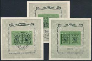 Svájc 1943 GEPH 3 db blokk Mi 10 (Mi EUR ~140.-)