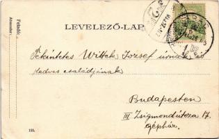 1907 Arad, Szabadság tér, Hubert J. és Társa, Erber és Fleischmann, Daimel Lajos, Schwarz Testvérek ...