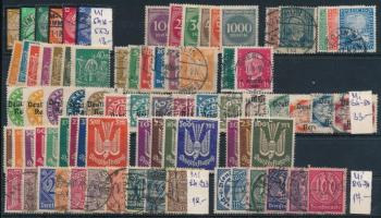 Deutsches Reich 1920 Összeállítás portókkal, légiposta bélyegekkel stb. stecklapon