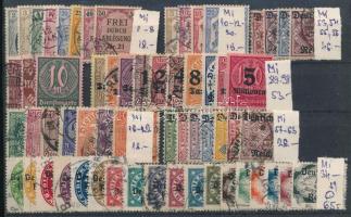 Deutsches Reich 1903 Összeállítás sorokkal, magas katalógus értékben, stecklapon