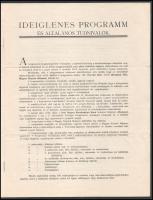 1927 A X. Nemzetközi Zoológiai Kongresszus programfüzete, első körlevél, ifj. Richter Aladár grafiká...