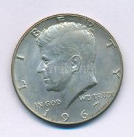 Amerikai Egyesült Államok 1967. 1/2$ Ag "Kennedy" T:AU,XF patina USA 1967. 1/2 Dollar Ag "Kennedy" C:AU,XF patina Krause KM#202a
