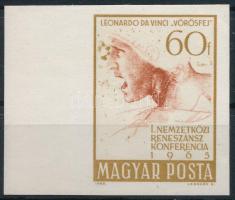 1965 Évfordulók - Események III. 60f Reneszánsz Konferencia vágott ívszéli bélyeg