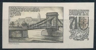 1969 Budapest '71 I. vágott bélyeg