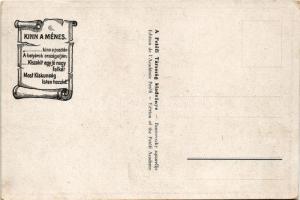 Petőfi Centenárium: Kinn a ménes / Hungarian folklore art postcard. Edition of the Petőfi Academy s:...