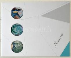 2019. "Herman Ottó" (2xklf) mintabankjegy pár tervezet. Eredeti, angol nyelvű tájékoztató füzetben. A bankjegyeket tervezte: Pálinkás György T:UNC Hungary 2019. "Ottó Herman" (2xdiff) test banknote pair in an original, english information booklet. The designer artist of the banknotes: György Pálinkás C:UNC