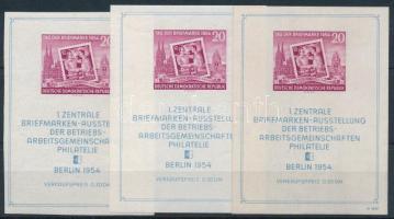 NDK 1954 Bélyegkiállítás blokk Mi 10 (Mi EUR 150.-)