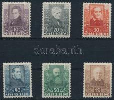 Ausztria 1931 Írók-költők sor Mi 524-529 (Mi EUR 220.-)