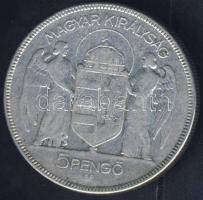 1930. 5P Ag "Horthy jobbra" T:3