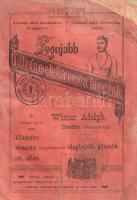 Winter Adolph legújabb galváno-elektromos lánczai köszvény, rheuma, mindennemű idegbajok, görcsök stb. ellen. Stettin, (1897). Winter Adolph (Damcke Albert ny., Berlin). 32 p. A századfordulón működő Adolph Winter szceczini homeopata, galvano-elektromos módszerrel operáló természetgyógyász és vállalkozó egész kiadványt szánt működése magasztalásának. A bevezetés szerint áramütéssel mindenféle bajokat gyógyító elektromos lánca hathatósan veszi fel a harcot a köszvénnyel, reumával, idegbántalmakkal, görcsökkel, fogfájással és fejfájással és egyebekkel. A szerző - hitelessége bizonyítására - többször is leszögezi, hogy orvosi eszköze Németországban és az Osztrák-Magyar Monarchiában bejegyzett szabadalomnak számít. A testre veendő eszközt mindössze viselni kell, ám a teljes hatás érdekében két láncot kell alkalmazni, egyet nappalra, egyet estére. Szerzőnk bámulatos terjedelemben ismerteti legmagasabb körökből való klientúráját, majd a 7. oldaltól a köszönőlevelek sora érvel az orvosi csodaszer hatékonysága mellett. A valódi aranyozást mutató rézláncok képes illusztrációja a belső borítón szerepel. A varázsszert áruló vállalkozó 1909-ben ad hírt utoljára vállalkozásáról, nem sok jót sejtető, többszöri cégnév-változtatás után feltehetően beszüntette megtévesztésen alapuló vállalkozását. Példányunk számos oldalán kisebb elszíneződés és apró gyűrődés, kiadványunk fűzése meglazult. Fűzve, illusztrált, sérült, hiányos, foltos kiadói borítóban, a hátsó borítón a vállalkozás gyártó egységének látképe.