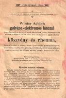 Winter Adolph legújabb galváno-elektromos lánczai köszvény, rheuma, mindennemű idegbajok, görcsök st...