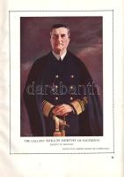 [Folyóirat] Hungary Illustrated. A Review of Hungary's Past and Present. Edited by Sir Robert Donald. 1st Year. (I. évfolyam) (1929, Unicus, több nem jelent meg). Budapest, 1929. ("Hungary Illustrated" Kiadóhivatala - Stephaneum ny.) 137 + [1] p. A magyar revíziós szándékok mellett kiálló, Lord Rothermere nevével jelzett brit sajtókampány nyomán 1927-től a magyar kulturális diplomácia fontos, érvekkel, adatokkal meggyőzhető politikai piacot vélt felfedezni az angol-amerikai olvasóközönségben. A magyar és angol egyetemi tanárokból, szépírókból felálló szerkesztőbizottság e törekvés nyomán "Hungary Illustrated" címen jelentette meg gazdagon illusztrált, angol nyelvű folyóiratát, melyből évente négy számot terveztek közreadni. A Magyarország és a magyar nép dicső múltjáról, illetve gazdasági és kulturális eredményeiről beszámoló folyóiratból végül csak ez az egyetlen szám jelent meg. A tartalomból: Sir Robert Donald: The Magyars: A Ruling Race -- Jenő Pivány: Kossuth in the United States of America in 1852 -- Dezső Kosztolányi: Contemporaries -- Margit Bethlen: Short Sketches -- Vilmos Pröhle: The Hungarian Language -- Francis Snow: What America Knows of Hungarian Literature -- Ferenc Herczeg: The Blue Blot -- Mihály Vörösmarty: Fair Ilonka -- Dezső Rexa: Shakespeare in Hungary -- Zsolt Harsányi: The Theatre Season In Hungary 1928-29 -- Miksa Fenyő: Hungary's Economic Relations with Great Britain -- Emil Raitsits: Hungarian Dogs. A lap egész oldalas illusztrációi között a Szent Koronáról és a kormányzóról készített színes felvételek, politikusportrék, Budapest-látképek, néprajzi fotók, rajzok az Ördöglovas lovas kunsztjairól, illetve karikatúrák sajtókultúránkról. Egész oldalas, színes cigaretta- és automobil-hirdetésekkel. Az első nyomtatott levélen és a címlapon apró sérülés, néhány oldalon apró foltosság, példányunk fűzése kissé laza. Szabó Lucy grafikusművész linómetszetével illusztrált, enyhén sérült, javított, kissé foltos kiadói félvászon kötésben. Jó példány. Hozzá tartozik: A Hungary Illustrated előfizetői gyűjtőíve. (Számozott aprónyomtatvány, a főszerkesztők aláírás-bélyegzésével hitelesítve.) Budapest, [1929]. (Stephaneum Nyomda Rt.) [4] p. 593. számú előfizetői gyűjtőívünk a frissen induló 'Hungary Illustrated' című angol nyelvű országismertető propaganda folyóirat küldetésnyilatkozatát közli, a nyitóoldal alján Dr. Yolland Arthur főszerkesztő, a Pázmány Péter Tudományegyeteme tanárának, illetve Rexa Dezső főszerkesztő, Pest vármegye főlevéltárnokának aláírás-bélyegzésével. A két szignó között a folyóirat körbélyegzése. Aprónyomtatványunk további oldalai az előfizetői adatok gyűjtésére szolgálnak. Enyhén sérült, kissé foltos lap, hajtogatva. Jó példány.