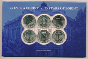 2021. 5Ft Cu-Ni-Zn "75 éves a Forint" (6xklf) sorszám nélküli emléklapon T:UNC
