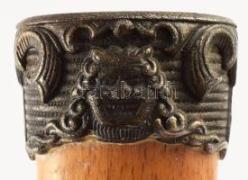 Katana minőségi replika, hiányos fa hüvelyben, h: 71 cm