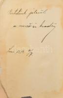 Nemes Ernő: Lirai hangfodrok. (Versek.) DEDIKÁLT! Szombathely, 1914., Dukesz Jenő "Sabaria"...