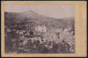 cca 1880 Selmecbánya látképe ÉNY-felé, Joerges Á. özv. és fia kiadása, kopásnyomokkal, 10,5×16,5 cm