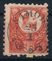 1871 Réznyomat 5kr képbe fogazott, túlfestékezett "SAMOBOR" (Gudlin 250 p) (alul foghiba / perf. fault)