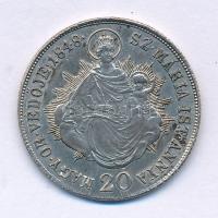 1848KB 20kr Ag "V. Ferdinánd" T:XF, enyhén jusztírozott, kis patina Huszár: 2092., Unger III.: 1428.