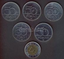 2002. 100Ft + 2004-2007. 50Ft (5x) klf motívumokkal T:2
