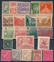 Németország Zónák 1945-1949 21 db klf keleti zóna bélyeg, közte komplett sorok is, stecklapon