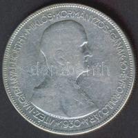1930. 5P Ag "Horthy jobbra" T:3 apró ph.