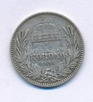 1895KB 1K Ag "Ferenc József" T:XF,VF, patina Adamo K5