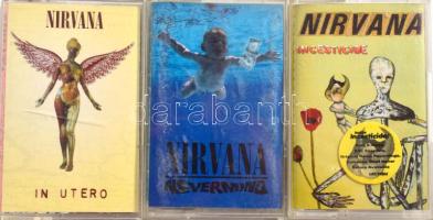 Nirvana 3 darab kazetta, In utero, Nevermind, Incesticide.