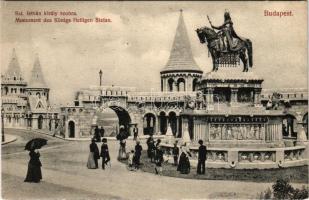 Budapest I. Halászbástya, Szent István király szobra (EK)