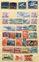 Autó, Hajó, Repülő motívumok: 410 db klf bélyeg 10 lapos közepes berakóban