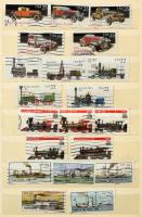 Autó, Hajó, Repülő motívumok: 410 db klf bélyeg 10 lapos közepes berakóban