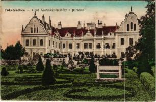 Tőketerebes, Trebisov; Gróf Andrássy kastély a parkkal. Vasúti levelezőlapárusítás 337. / castle with park (fl)