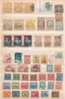 Japán, Kína, Korea régi bélyegek közte jobbak, gépszínátnyomatok stb., A/4 berakólap 2 oldalán