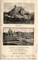 1901 Fülek, Filakovo; várrom, a város, a várnak belső és külső része hajdan 1500-1650. Krämer J. kiadása / Filakovsky hrad / castle ruins, castle anno 1500-1650 (r)