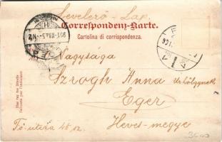 1901 Fülek, Filakovo; várrom, a város, a várnak belső és külső része hajdan 1500-1650. Krämer J. kia...