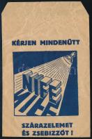 cca 1925 NIFE szárazelem és zsebizzó terméktasak kétoldalas nyomtatott reklámmal, jó állapotban