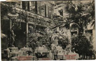 Budapest V. Hotel Vadászkürt szálloda (tulajdonos Kommer Ferenc), kerti részlet
